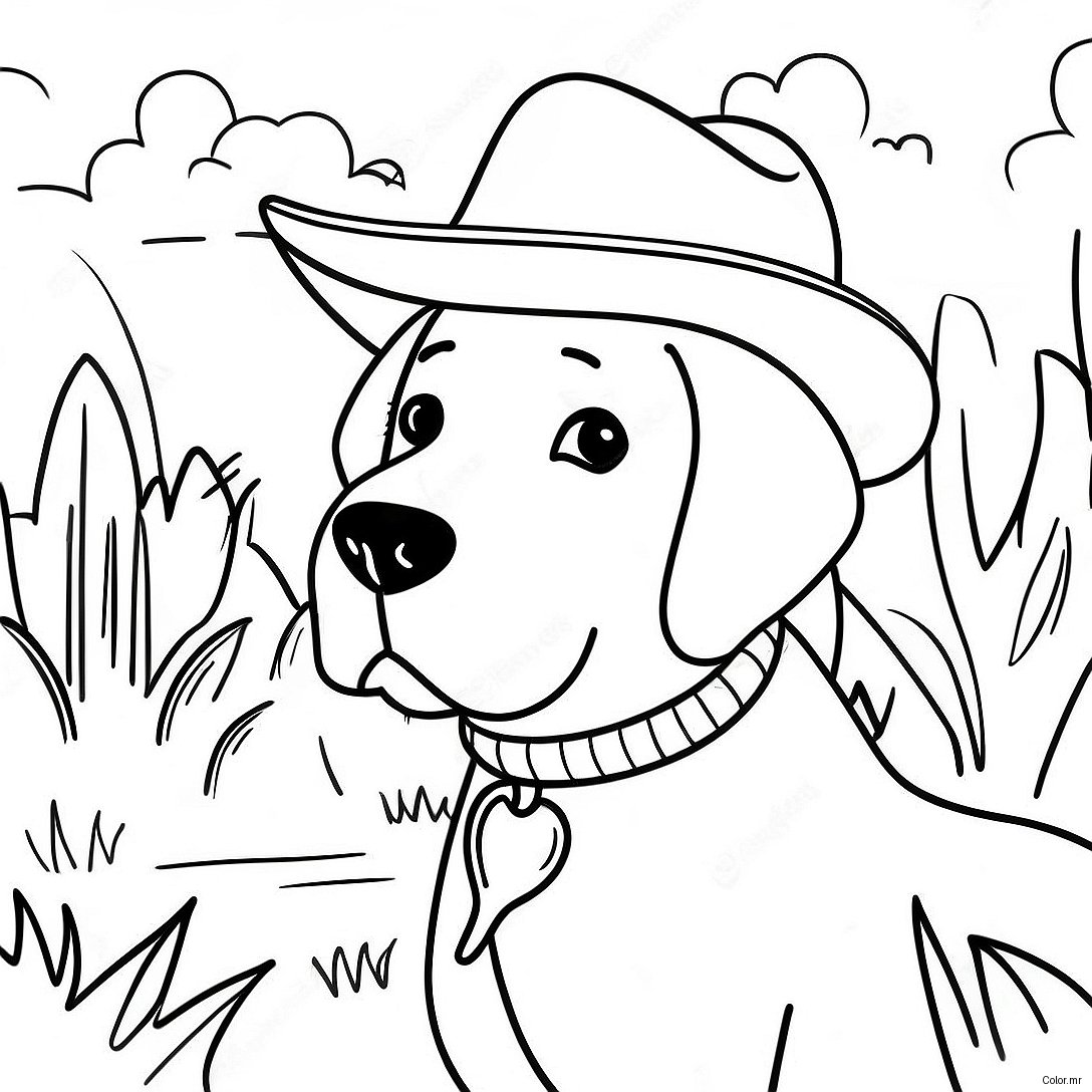 Adventurous Sheriff Labrador In The Wild Coloring Page 14800 12233