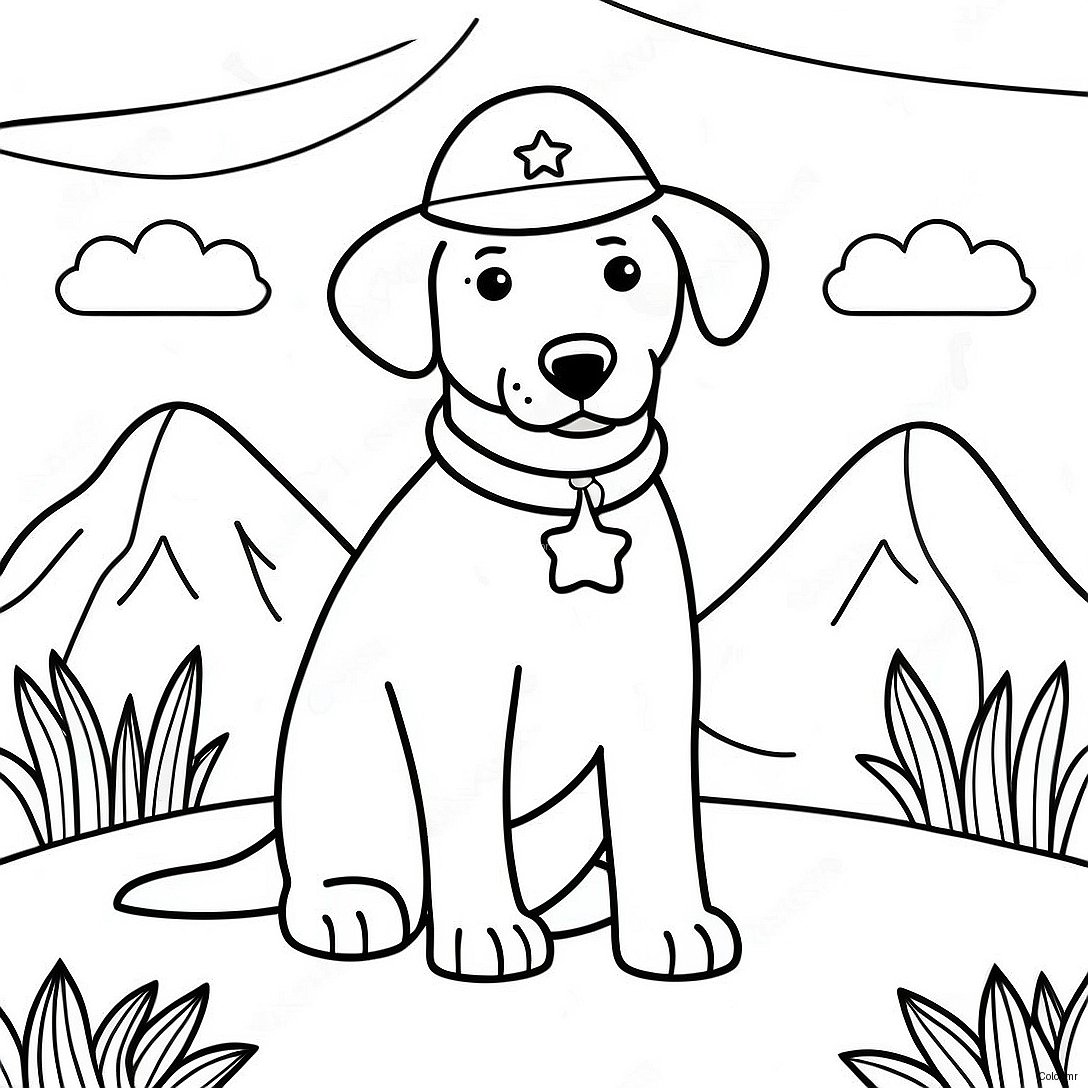 Adventurous Sheriff Labrador In The Wild Coloring Page 14800 12234