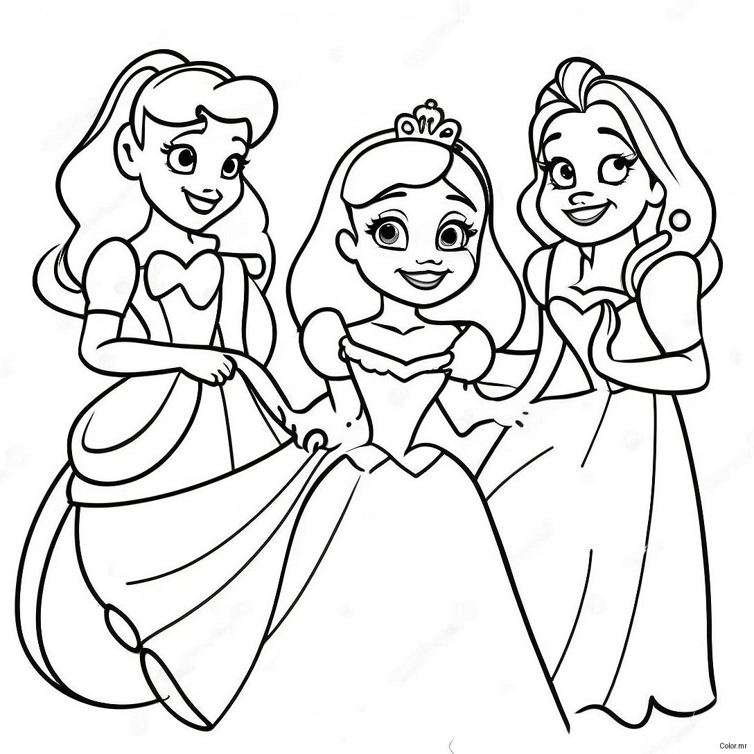 Cheerful Disney Princesses Get Well Soon Coloring Page 15080 12475