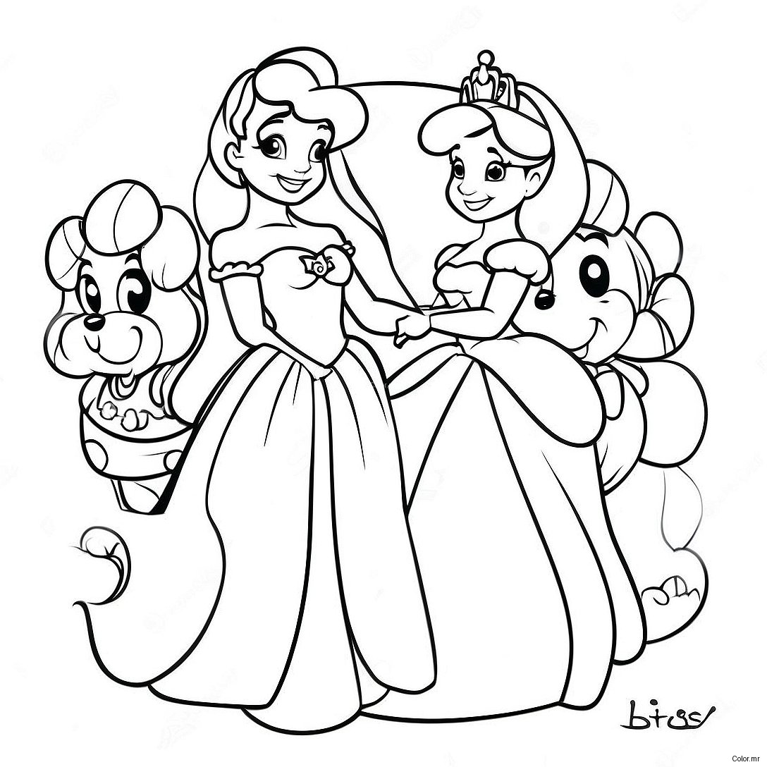Cheerful Disney Princesses Get Well Soon Coloring Page 15080 12641