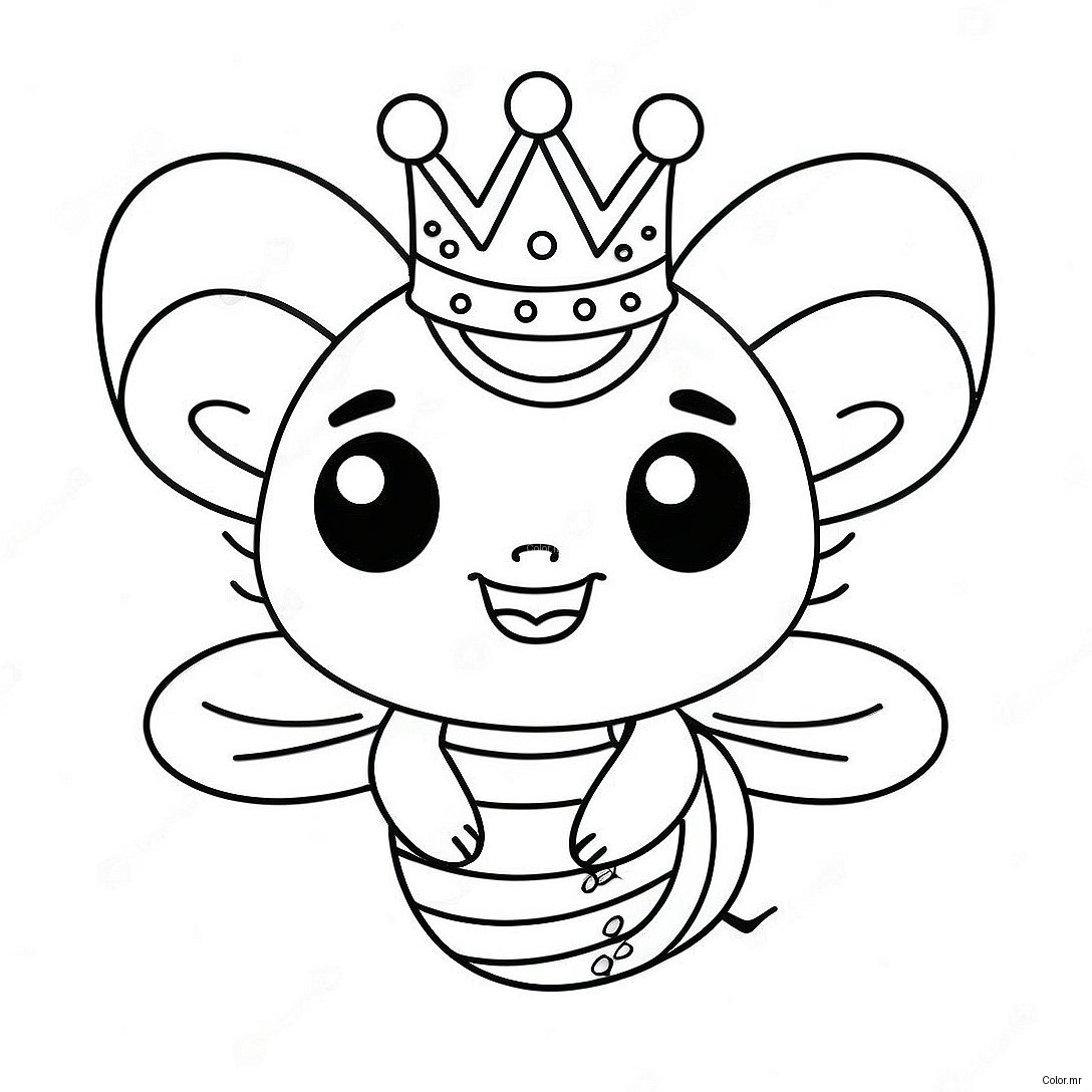 Cute Lol Queen Bee With Sparkling Crown Coloring Page 43933 36546