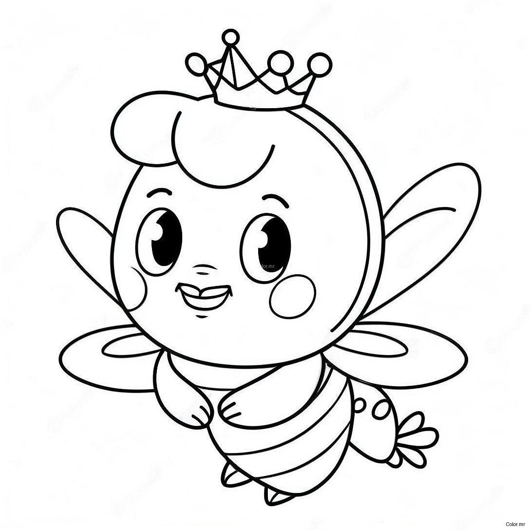 Cute Lol Queen Bee With Sparkling Crown Coloring Page 43933 36547