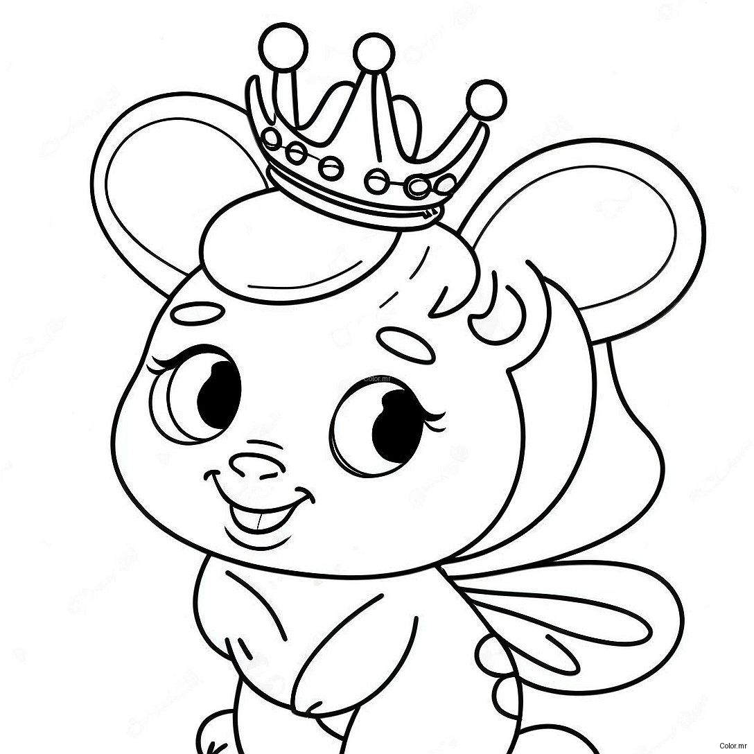 Cute Lol Queen Bee With Sparkling Crown Coloring Page 43933 36548