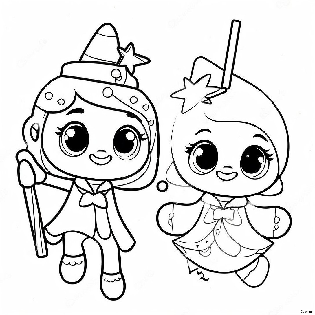 Cute Magic Mixies With Sparkling Wands Coloring Page 6765 5502