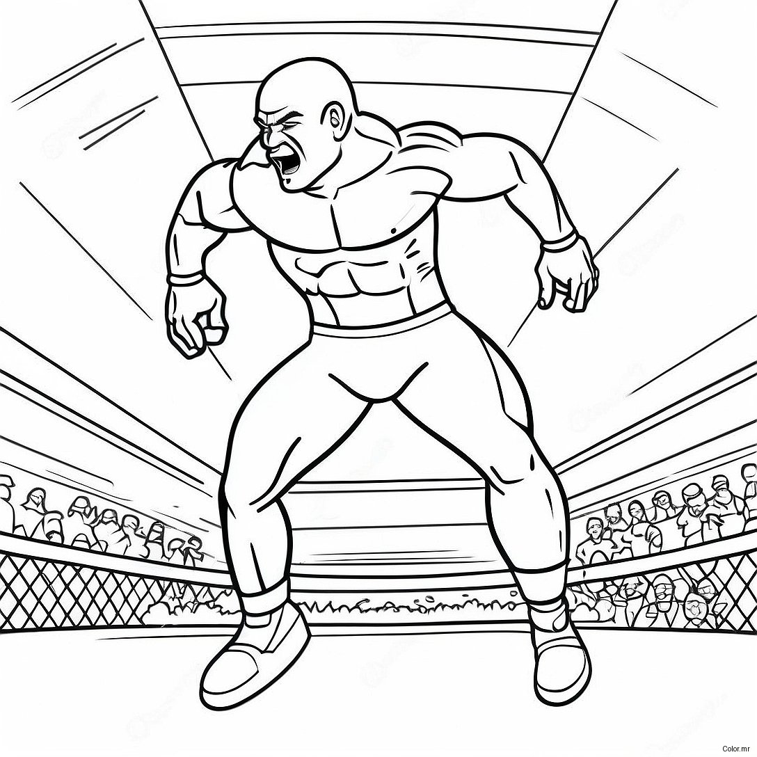 Exciting Wwe Wrestler Jumping On Opponent Coloring Page 62999 52163