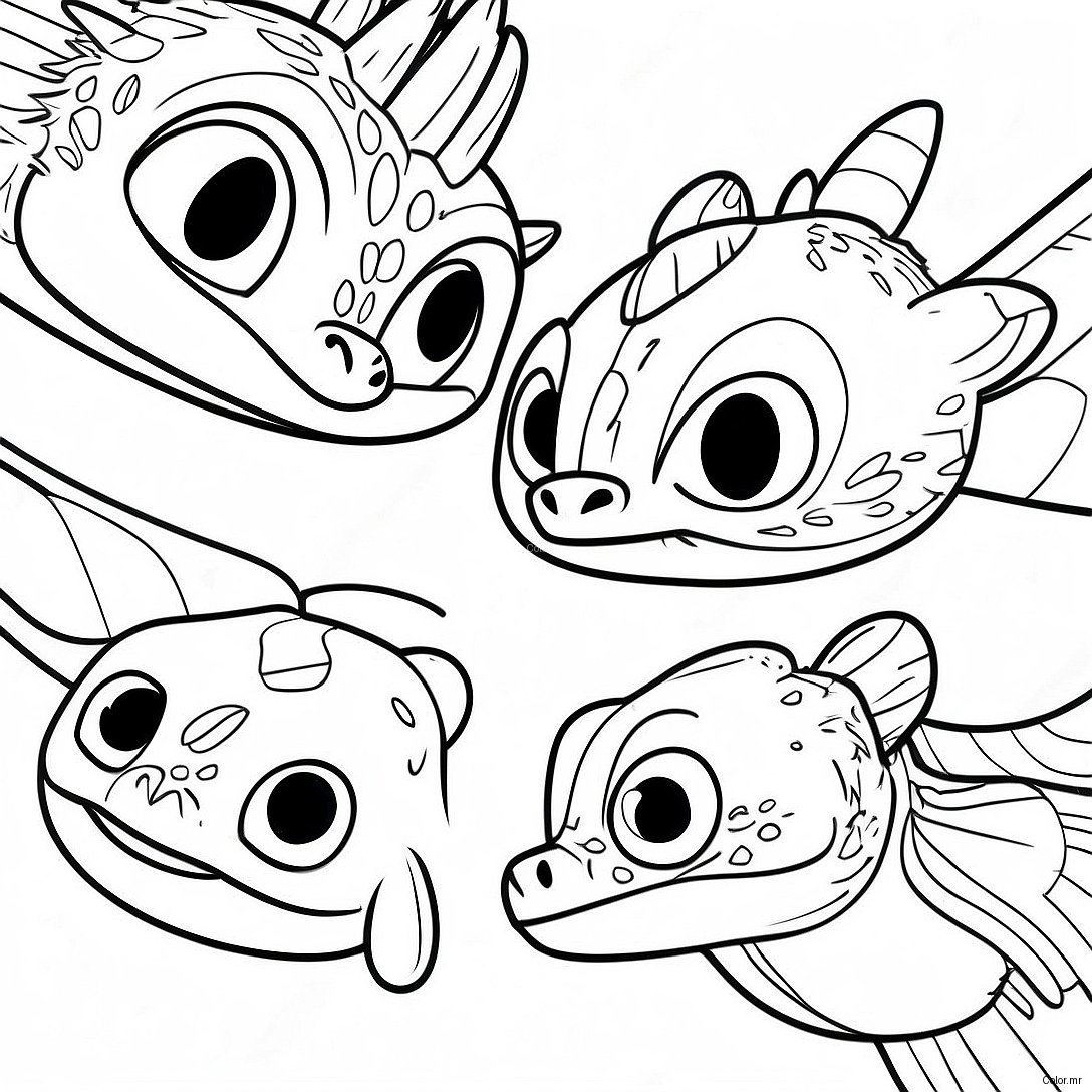 How To Train Your Dragon Triple Strike Coloring Page 49224 40883