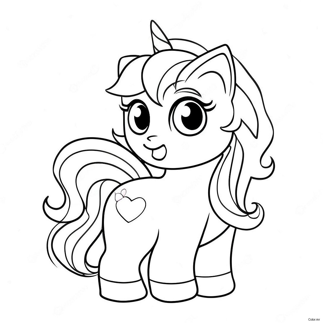 Sparkly Unicorn Kitty With Rainbow Mane Coloring Page 2859 2319