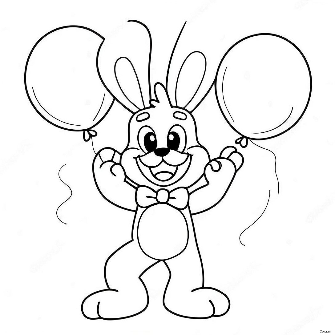 Toy Bonnie With Colorful Balloons Coloring Page 15551 13161