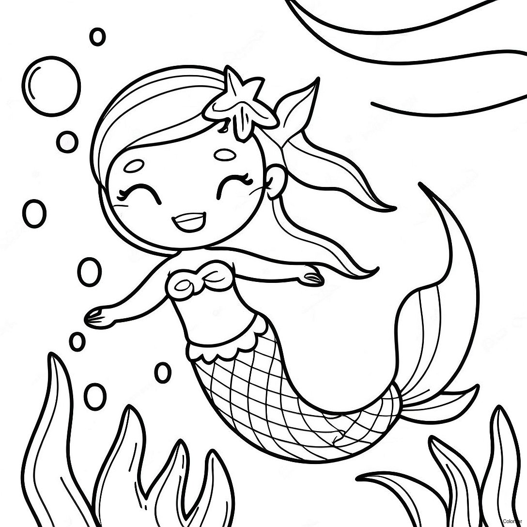 Underwater Mermaid With Friendly Dolphin Coloring Page 71534 59112