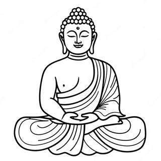 Rauhallinen Buddha Meditaatio Maalaus 11238-9213