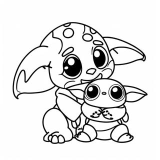 Stitch Ja Baby Yoda Varityssivu 15660-13248