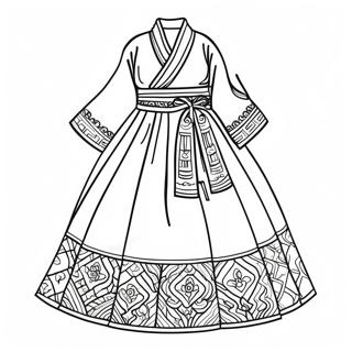 Perinteinen Korealainen Hanbok Varityssivu 17405-14618