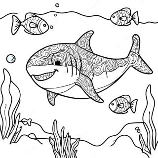 Megalodon Uiskentelee Meressa Varityssivu 1802-1488