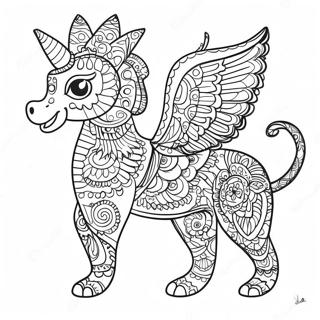 Varikkaat Alebrijes Kuvioilla Maalaus 18696-15649