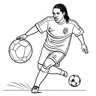 Ronaldinho Driblaa Jalkapalloa Varityskuva 19769-18468