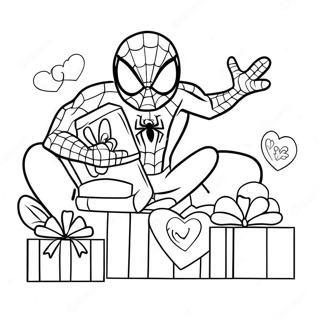 Spiderman Valentine Lahjojen Kanssa Varittamissivu 20362-18913