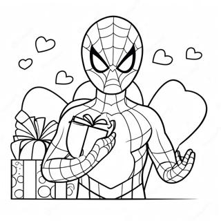 Spiderman Valentine Lahjojen Kanssa Varittamissivu 20362-18914