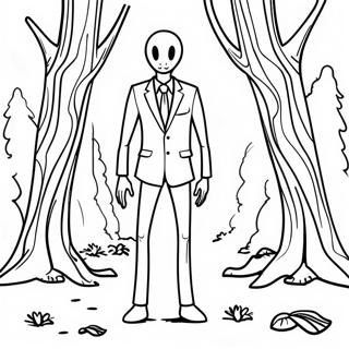 Kammottava Slenderman Metsassa Varityskuva 20542-19059