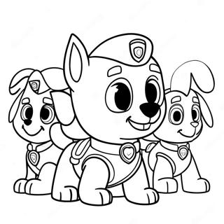 Paw Patrol Pääsiäinen Värityskuvat