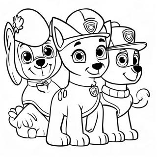 Paw Patrol Kiitospäivä Värityssivut