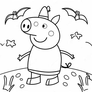 Peppa Possu Halloween Värityskuvat