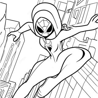 Spider Gwen Toiminta Asennossa Varityskuva 24394-22414