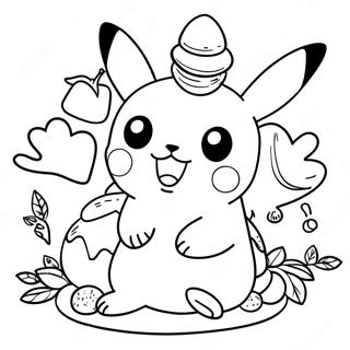 Pikachu Kiitospaivan Kalkkunan Kanssa Varityssivu 24455-22466