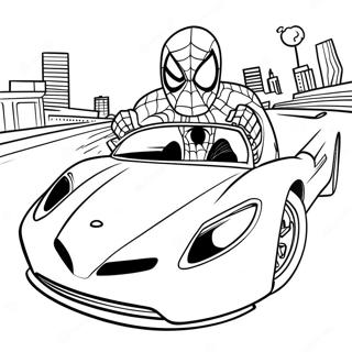 Spiderman Ajaa Nopeaa Autoa Varityssivu 25997-23870