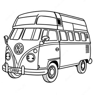 60 Luvun Retro Volkswagen Bussi Varityskuva 27123-24760