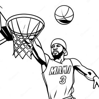 Miami Heat Koripalloilija Dunkkaamassa Varittamissivu 27544-25079