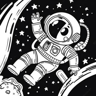 Astronautti Leijuu Avaruudessa Varityssivu 28356-25712