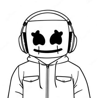 Dj Marshmello Varikkailla Kuulokkeilla Varityssivu 30789-27625