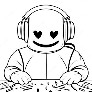 Dj Marshmello Varikkailla Kuulokkeilla Varityssivu 30789-27627