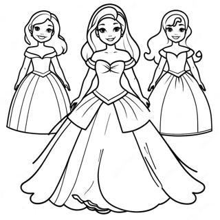 Tyylikas Disney Prinsessa Paperinukke Varittamissivu 33452-17638