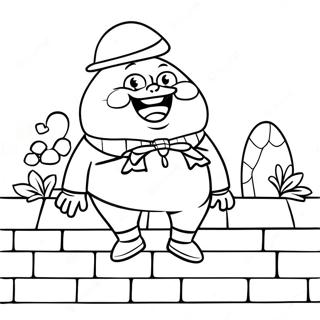 Humpty Dumpty Istuu Seinalla Varittamissivu 33813-17917