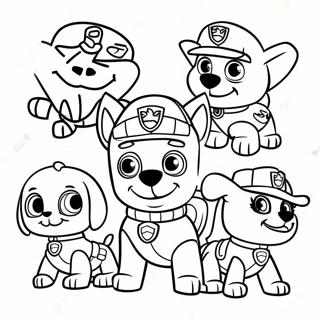 Kauhistuttavat Halloween Paw Patrol Hahmot Varittamissivu 3430-2792