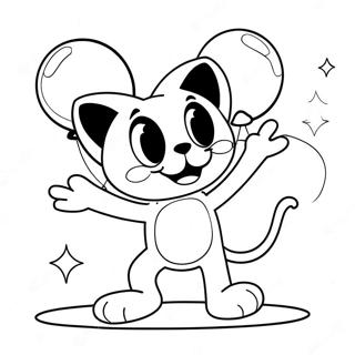 Felix Kissa Leikkii Ilmapallojen Kanssa Varityssivu 35914-29968