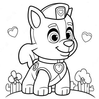 Paw Patrol Valentti Värityskuvat