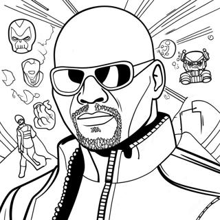 Nick Fury -Värityssivut Värityskuvat