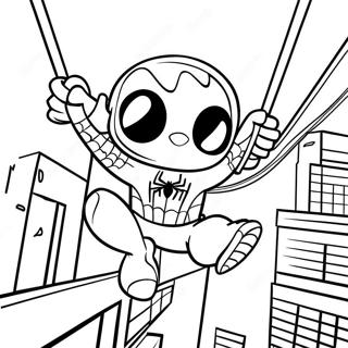 Chibi Spiderman Kaupungin Lapi Heiluvana Varityskuva 37997-31608