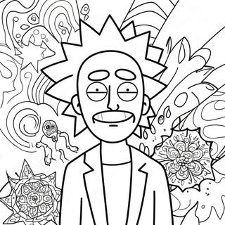 Rick Sanchez Psykedeelisilla Kuvioilla Varityssivu 40138-33298