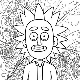 Rick Sanchez Psykedeelisilla Kuvioilla Varityssivu 40138-33299