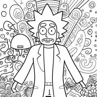 Rick Sanchez Psykedeelisilla Kuvioilla Varityssivu 40138-33300