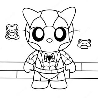 Spiderman Hello Kitty Varittamissivu 40698-33727