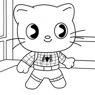 Spiderman Hello Kitty Varittamissivu 40698-33728