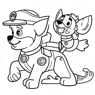 Paw Patrol Seuranta Värityskuvat