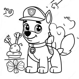 Paw Patrol Syntymäpäivä Värityskuvat