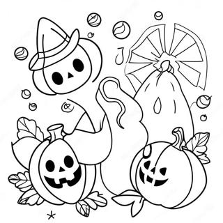 Halloween Doodle Taide Varityssivu 46383-38623