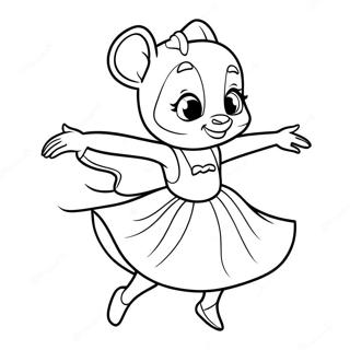 Angelina Ballerina Värityskuvat