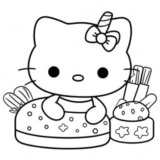 Hello Kitty Leipomassa Herkkuja Varityssivu 47885-39814